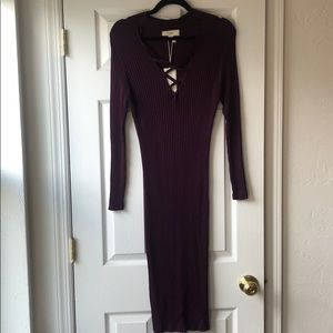 No comment purple dress